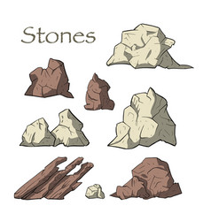 Set of stone Royalty Free Vector Image - VectorStock