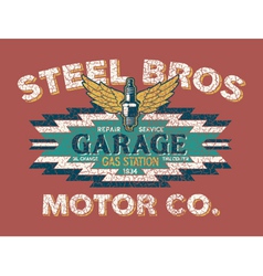 Motor company vintage sign vector image