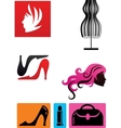 Collection of fashion icons and elements Collection of fashion icons and elements vector image