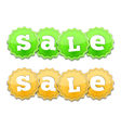 Yellow and Green Sale Tags vector image