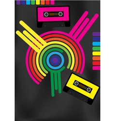 Retro party background vector image