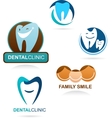 Collection of dental clinic icons vector image