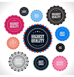 Collection of Premium Quality badges vector image
