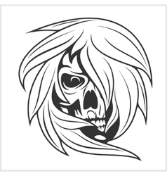 White demon face Royalty Free Vector Image - VectorStock