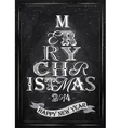 Poster Tree Christmas Happy chalk vector image