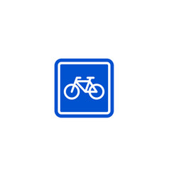 Parking bicycle roadsign isolated Parking bicycle roadsign isolated vector image