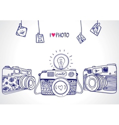 Camera silhouette vector image