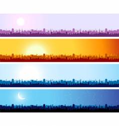 Cityscape background urban art vector image