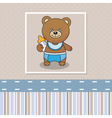 Bear with a baby bottle vector image