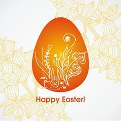 Easter greeting postcard vector image
