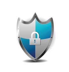 Protection blue shield vector image