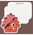 Monster with message cloud vector image