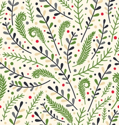 Floral holiday pattern vector image