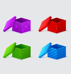 Gift boxes with covers vector image