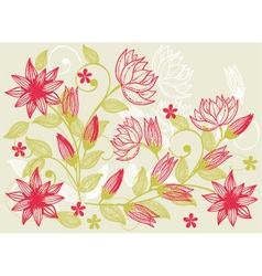 Floral sketch vector image