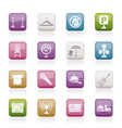 Restaurant and night club icons vector image