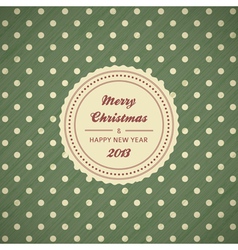 Vintage christmas card background vector image