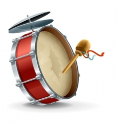 Bass drum instrument Bass drum instrument vector image