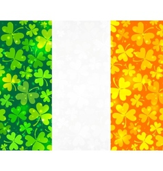 Irish flag background vector image