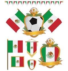 Mexico flags vector image