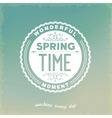 Spring retro label vector image