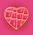 Diamond heart on pink background Diamond heart on pink background vector image