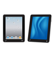Touchscreen tablet computer vector image