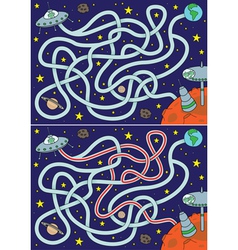 Alien space maze vector image