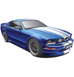 Blue muscle car vector image