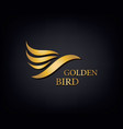 Golden phoenix bird brand animal logoluxury Golden phoenix bird brand animal logoluxury vector image