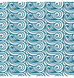 Sea Seamless Pattern Abstract asian waves vector image