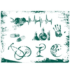 Grunge Medicine Tools vector image