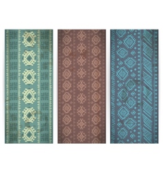Set of business cards with tribal ornaments vector image