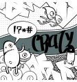 Strange graffiti vector image