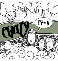 Strange graffiti vector image