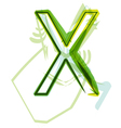 Green letter vector image