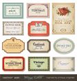 Vintage labels vector image