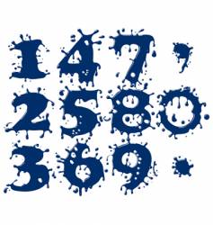 Splash numbers vector image