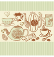 Hand drawn tea and coffee Hand drawn tea and coffee vector image
