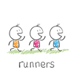Runners vector image