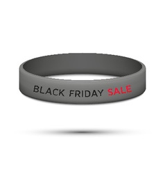 black friday rubber wristband vector image