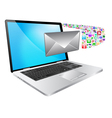 Laptop and message vector image