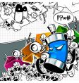 Strange graffiti vector image