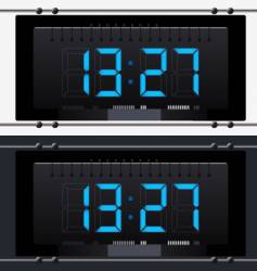 Electronic clock with dial vector image