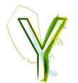 Green letter vector image