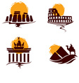 Landmarks of the world vector image