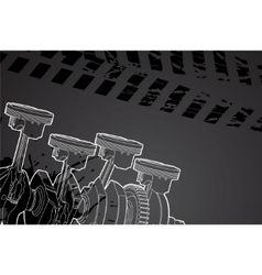 Part of engine vector image