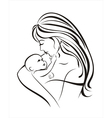 Mama and baby vector image