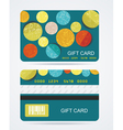 Collection of gift cards with circles background vector image