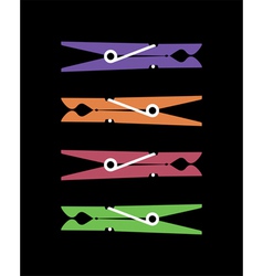 Peg clips vector image
